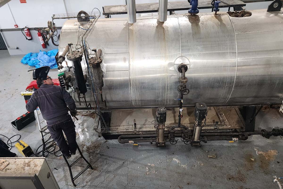 reparaciones planta concentracion mosto 2