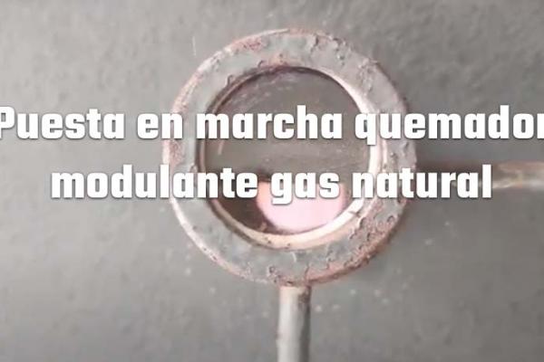 Puesta en marcha de quemador modulante de gas natural